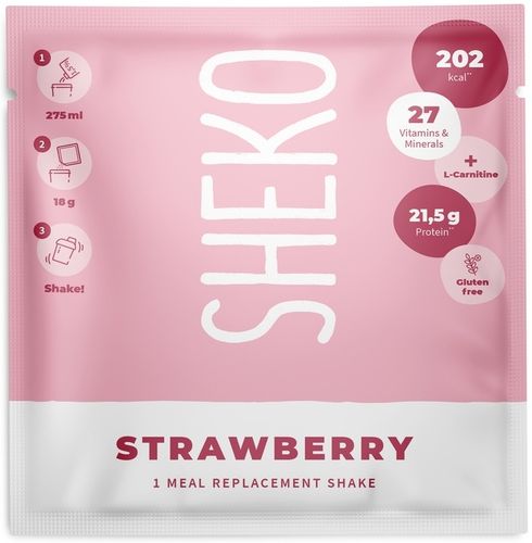 SHEKO Diät Shake - Einzelportionsbeutel Erdbeer