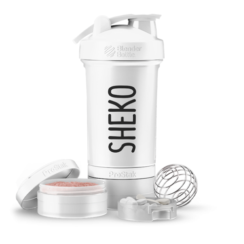 SHEKO Shaky-Shaker PREMIUM für 650 ml inkl. Mix-Ball und 2 Schraubbehältern